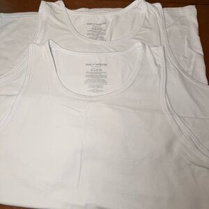 (2) Pair of Thieves men's white undershirts size Large